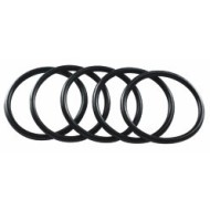 Elastici neri in silicone antistrappo conf 5 pz