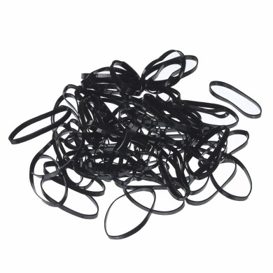 Elastici gomma piatti neri 250pz