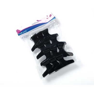 Pinze NERE in plastica 8 cm conf 12 pz