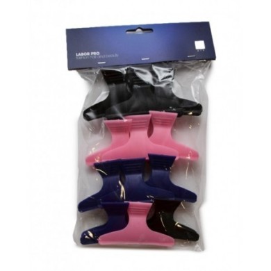Pinze COLORATE in plastica 8 cm conf 12 pz